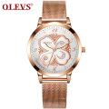 OLEVS Marque Quartz Acier Inoxydable Matériel Milanais montre bracelet Écolière Montres Étanche Haute Qualité Montre Pour Dame